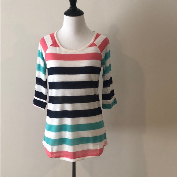 Scoop Neck Striped Tee - Picture 5 of 7